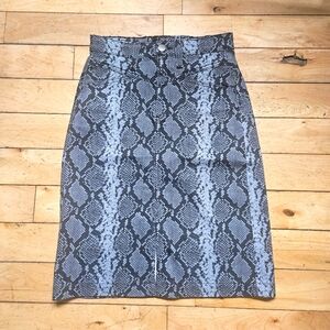AG KORY X Snakeprint Pencil Skirt